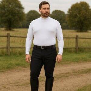 Tuff Rider Mens 40L Full Seat Breeches Black Riding Pants Equestrian NWT